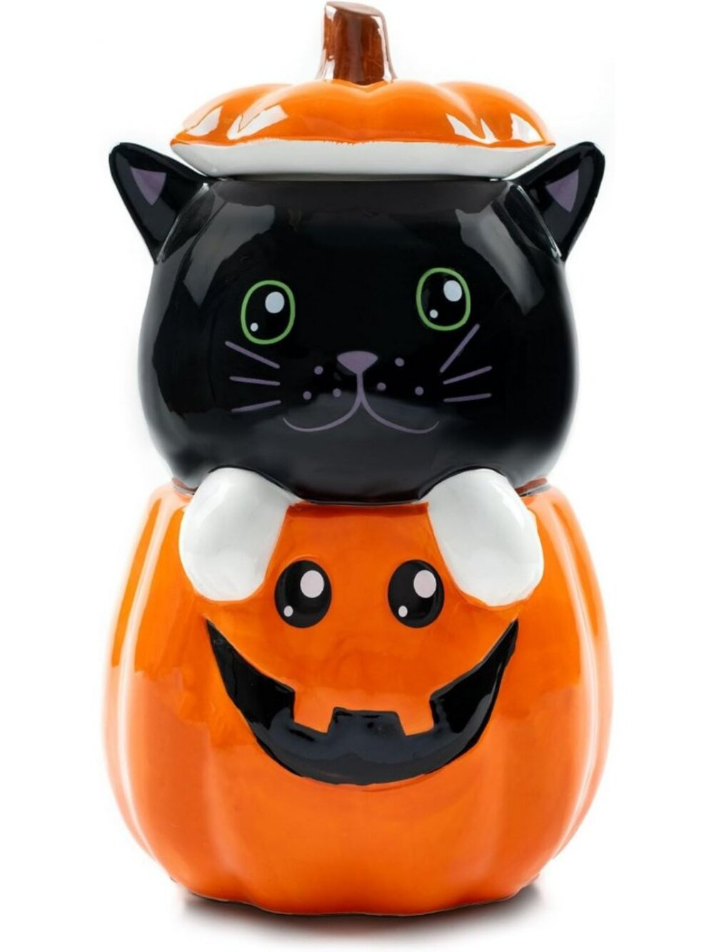 Halloween Cookie & Candy Jar - 11x6.3 Airtight Kitchen Canister, Fall Decor